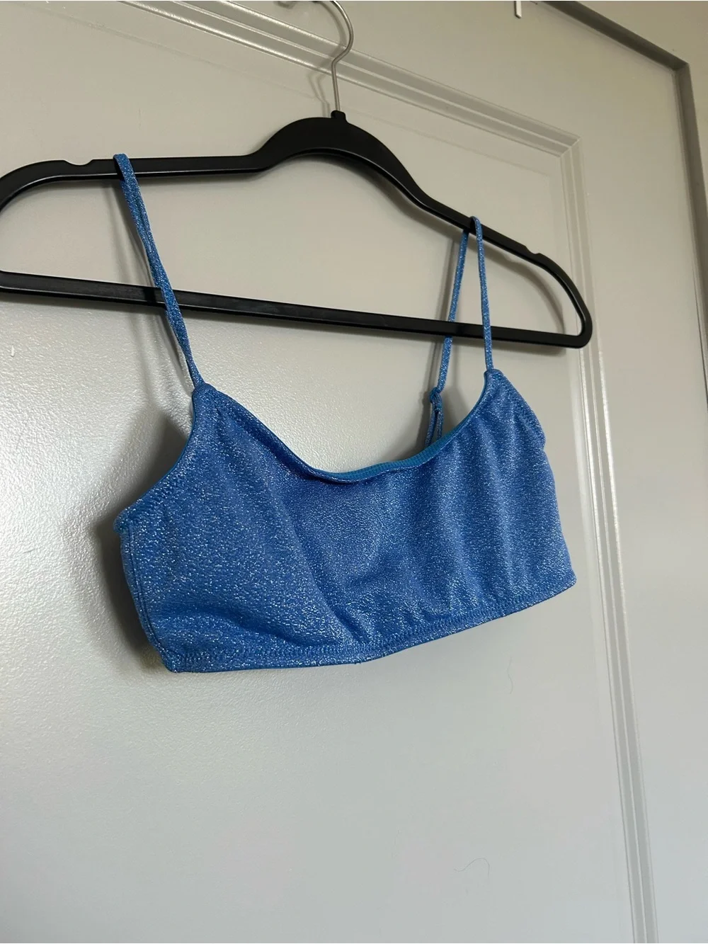 triangl swimwear Blue Glitter Scoop Bikini Top
